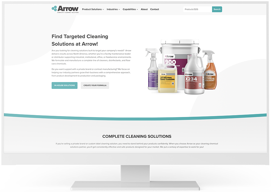 Arrow Website Mockup