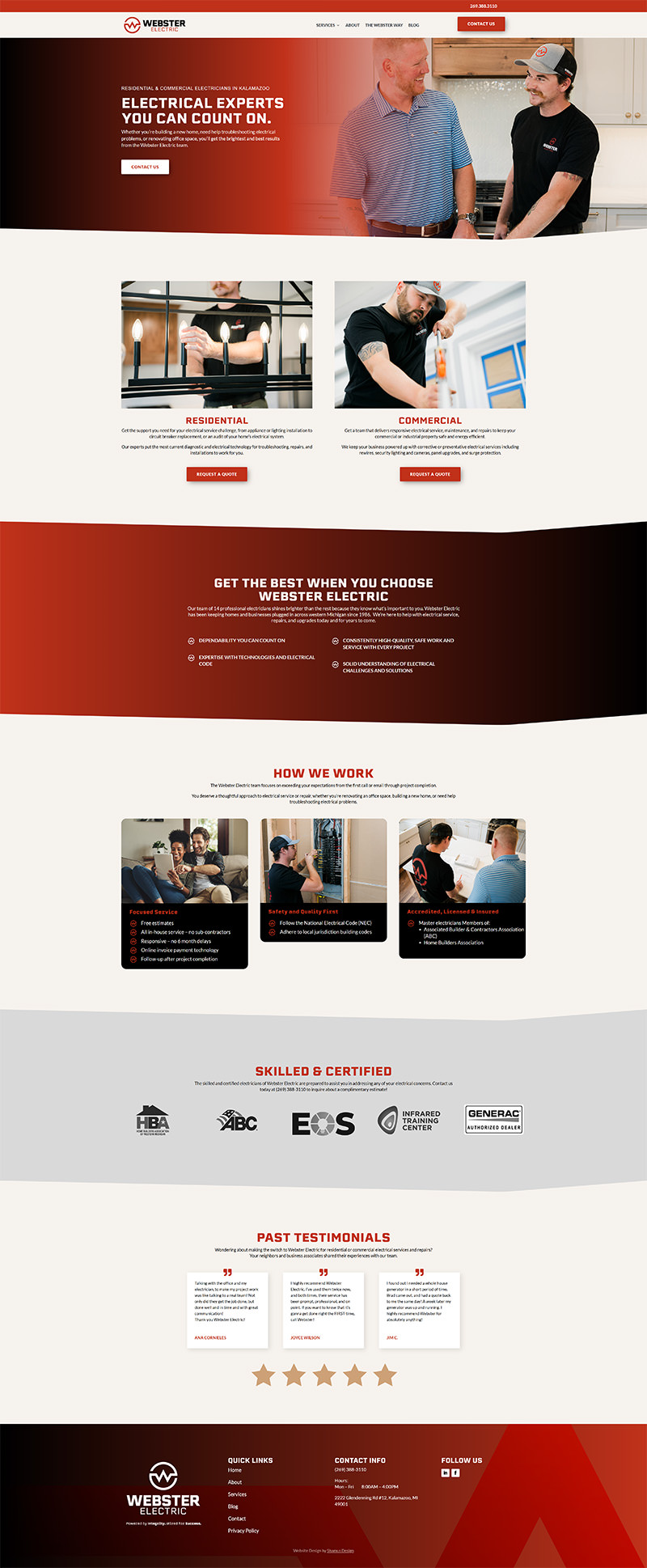 Shamus Design - Webster Electric - Homepage Full