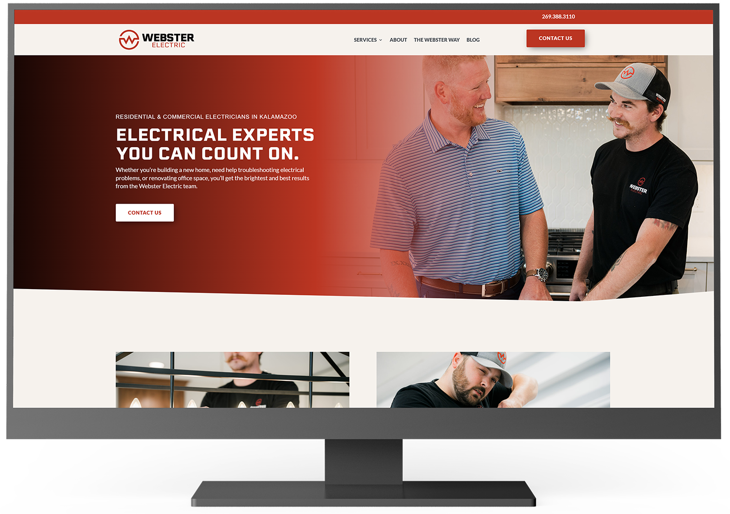 Shamus Design - Webster Electric - Website Mockup